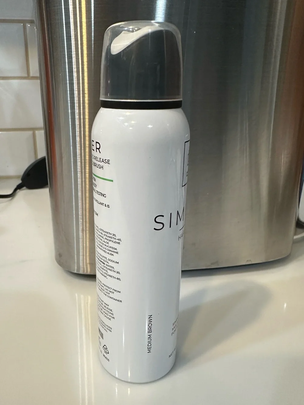 Simpler Men’s Hair Color Spray, Partial Coverage - Medium Brown